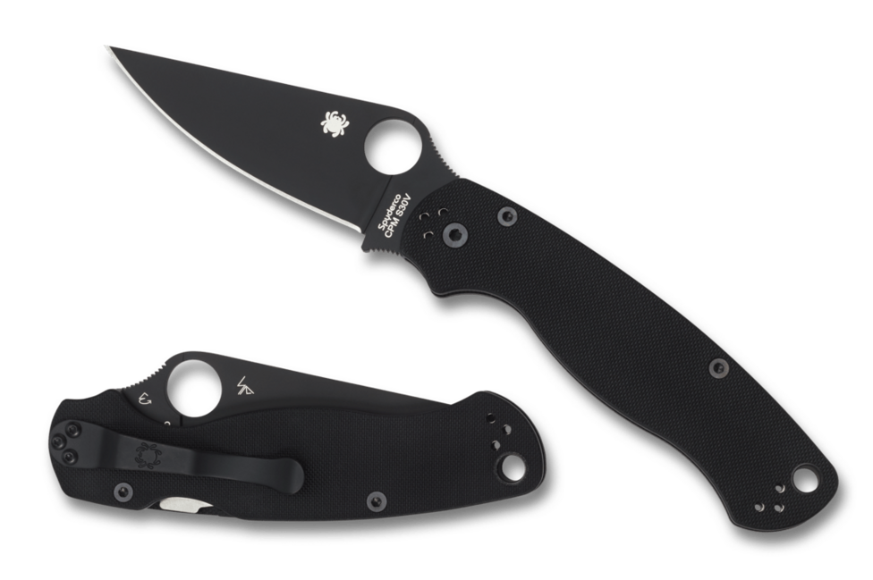 Spyderco Para Military 2 джобен нож 8,7 см, всичко черен, G10