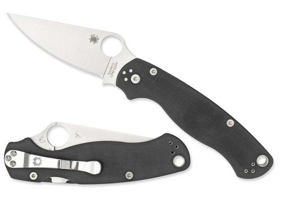 Spyderco Para Military 2 джобен нож, черен, G10, 8,7 см