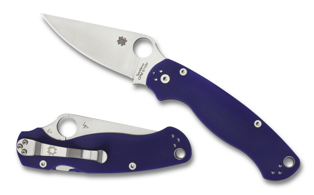 Spyderco Para Military 2 джобен нож 8,7 см, тъмносиня, G10