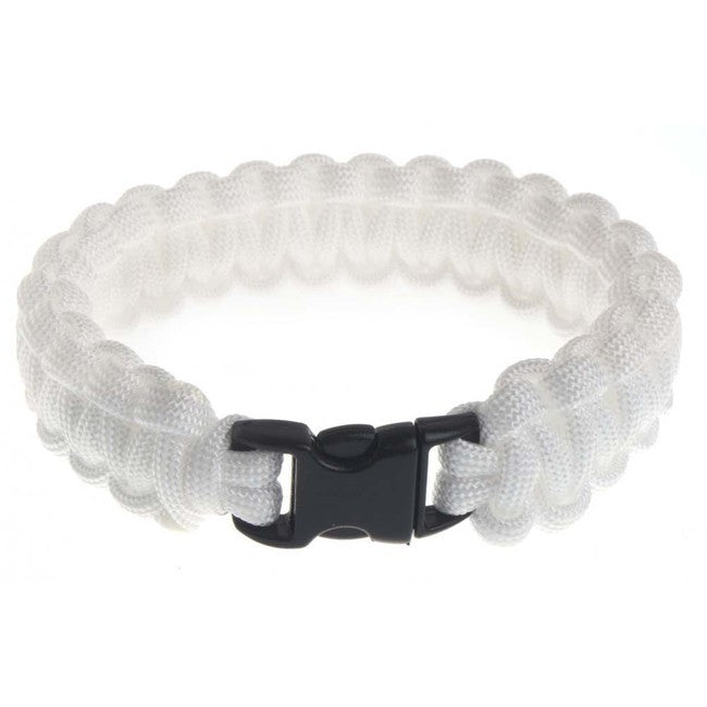 O&T гривна Paracord пластмасова тока, бяла