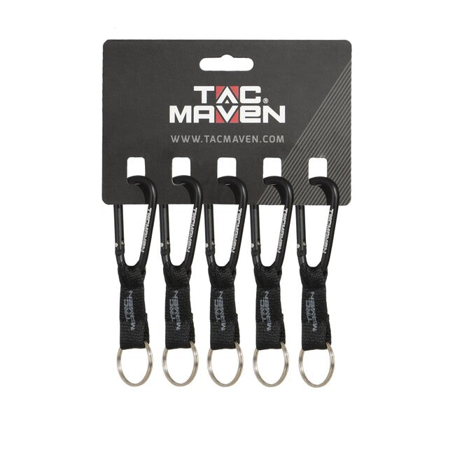 Tac Maven карабина с привесък 6mm, черна