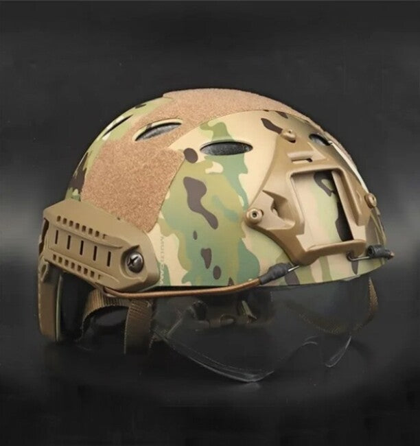 DRAGOWA Tactical FAST PJ тактическа каска със очила Bolt, CP (без сертификация)