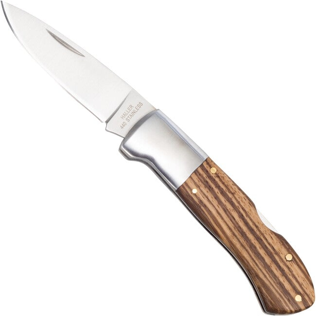 Haller Tame джобен нож Stahlbacken Zebraholz, 440rsf 40412