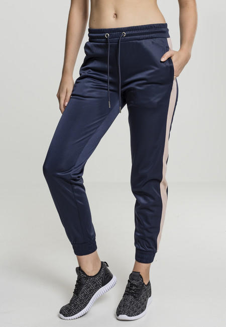 Urban Classics Cuff Track dámske tepláky, navy light rose