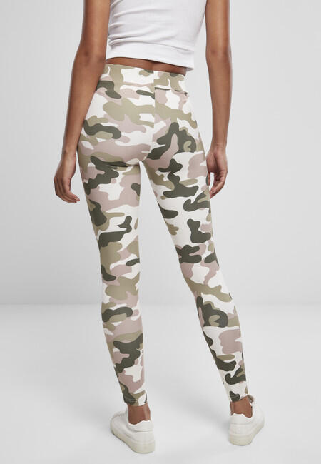 Urban Classics Tech Mesh dámske legíny, duskrose camo