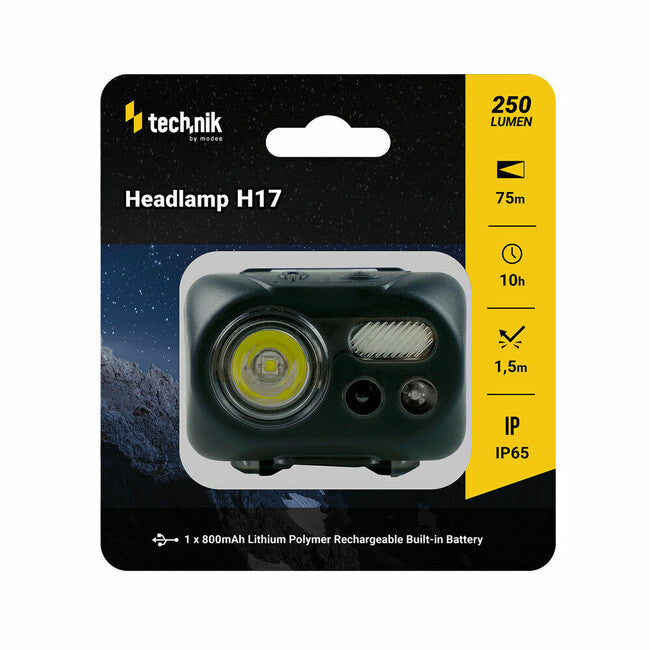 Техник фенер за глава LED CREE L2 микро-USB с гумирано покритие, червена светлина
