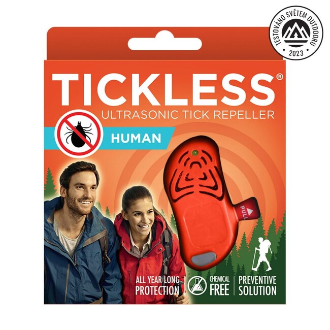 Tickless Human ултразвуков отпъждител против кърлежи, оранжев