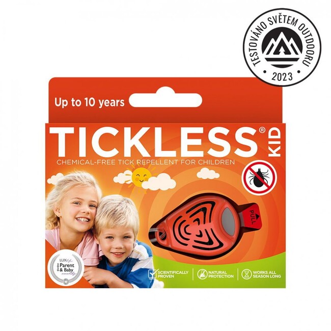 Tickless Kid Ултразвуков прогонител против кърлежи, оранжева