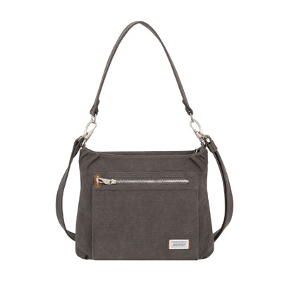 Travelon Heritage Hobo чанта против кражби, сива