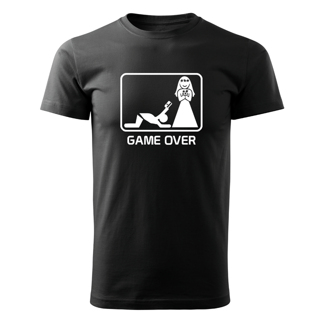 DRAGOWA Game Over къси тениска 160g/m2, черна