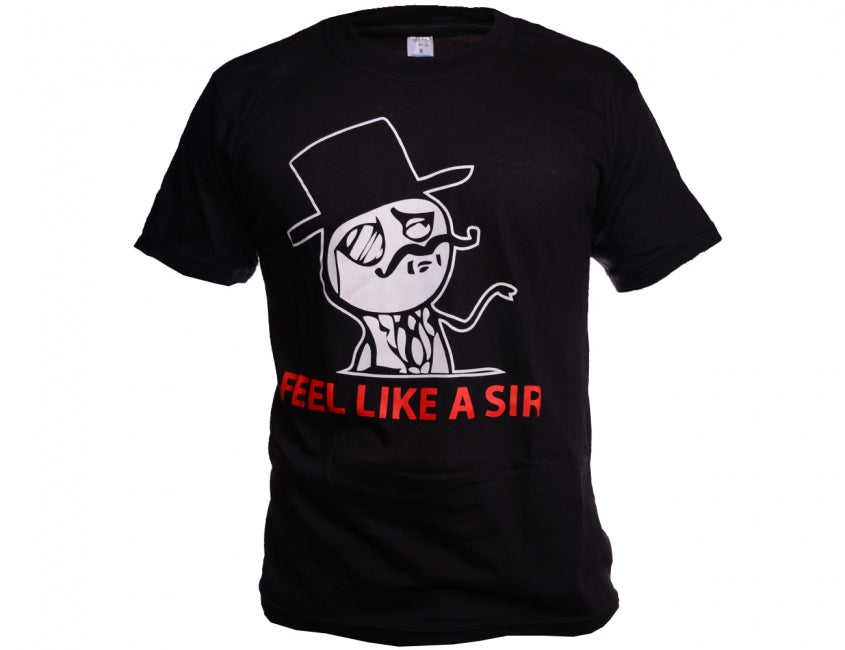 Мъжко тениска O&T Funny like a sir смешно, черна