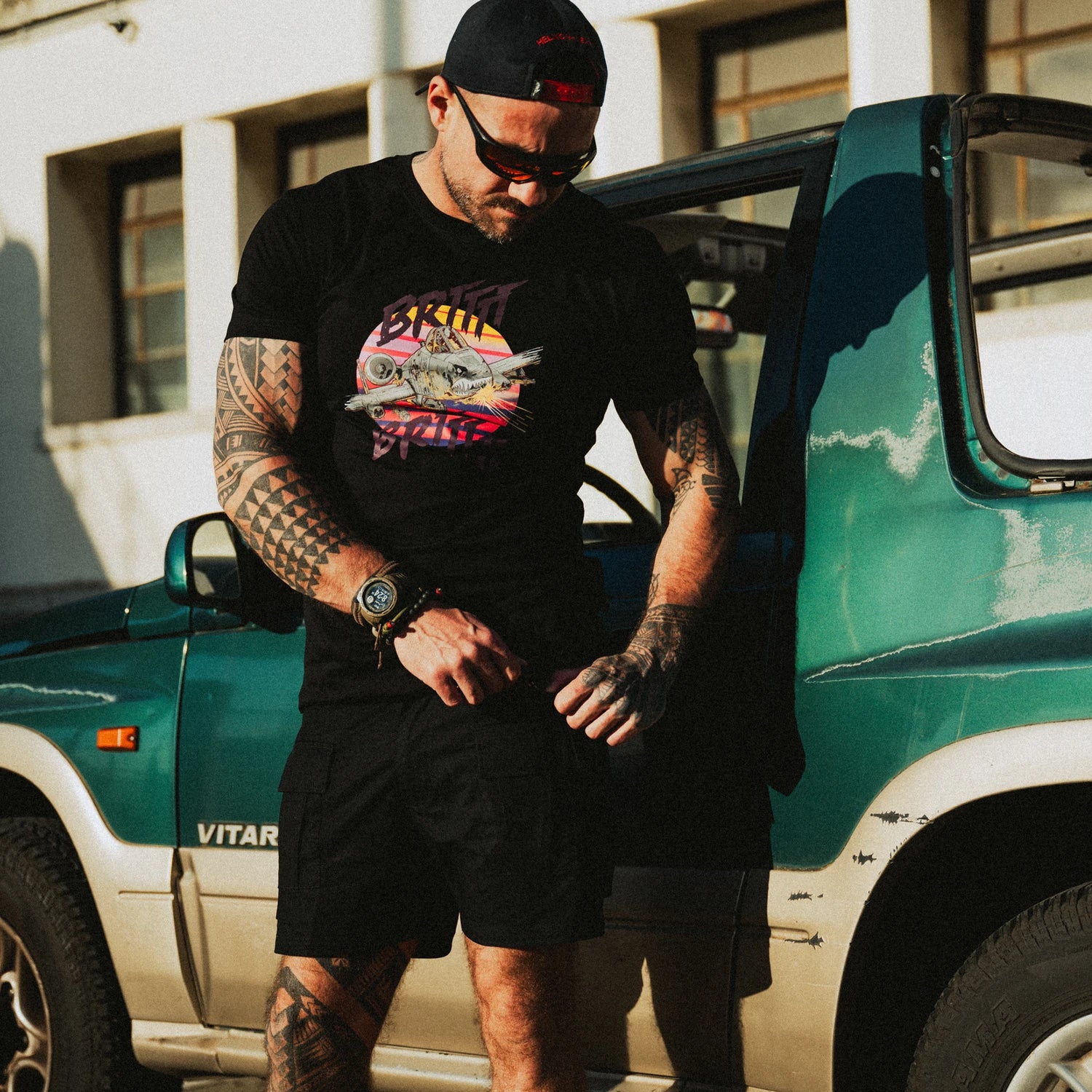 Helikon-Tex A10 Warthog tričko, čierne – v použití 4