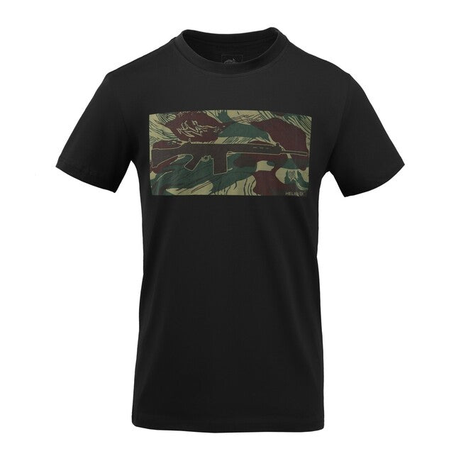 Helikon-Tex FN FAL памучна къса тениска, черно/Rhodesian Camo