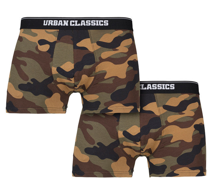 Urban Classics 2-пак боксерки, дървесен камуфлаж