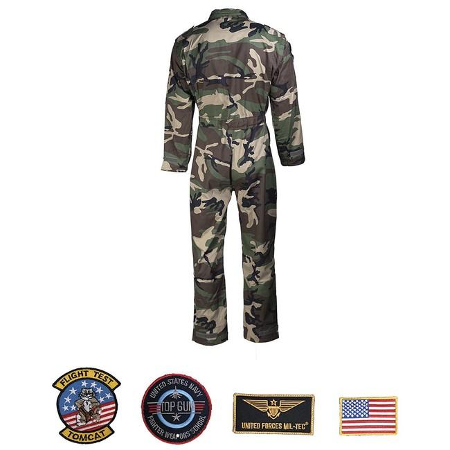 Mil-Tec Flight детски kombinezon с нашивки overall
