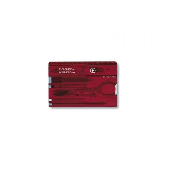 Victorinox SwissCard мултифункционална карта 10в1, червена
