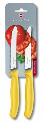 Victorinox Swiss Classic комплект от 2 ножа за домати, жълт