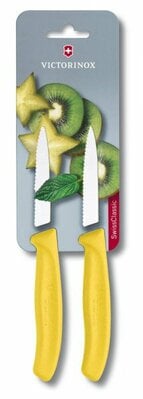 Victorinox Swiss Classic 2-парчен комплект ножове със зъбцата острие, жълто
