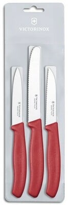Victorinox Swiss Classic 3-част комплект ножове, червена