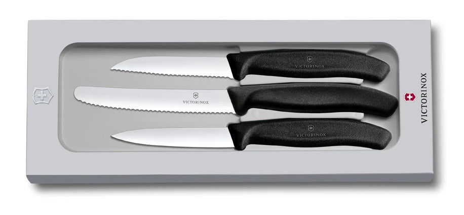Victorinox Swiss Classic 3-части комплект ножове, черни