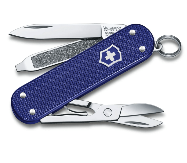 Victorinox Classic Colors Alox Night Dive многофункционален нож 58 mm, тъмносиньо, 5 функции