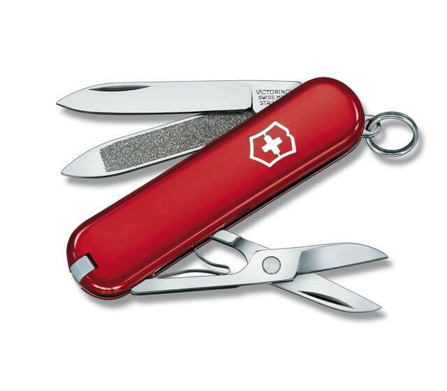 Victorinox Classic Red многофункционален нож 58 mm, червен, 7 функции, блистер