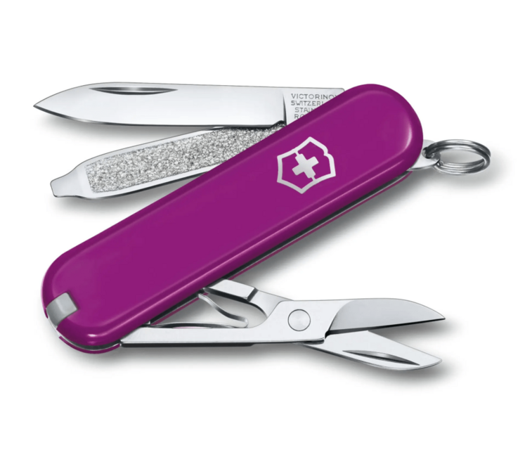 Victorinox Classic SD Colors Tasty Grape многофункционален нож, тъмнолилав, 7 функции