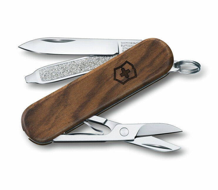 Victorinox Classic SD многофункционален нож Wood 58 mm, орехово дърво, 5 функции