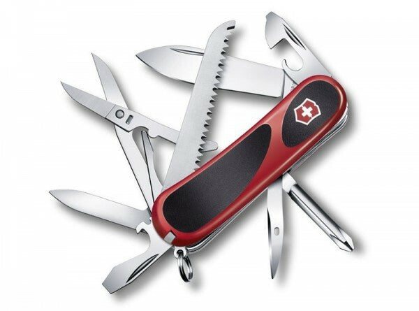 Victorinox EvoGrip 18 многофункционален нож 85 mm, черно-червен, 15 функции