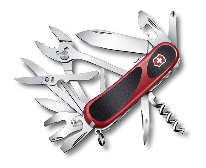 Victorinox EvoGrip S557 многофункционален нож 85 mm, 21 функции, червено-черен