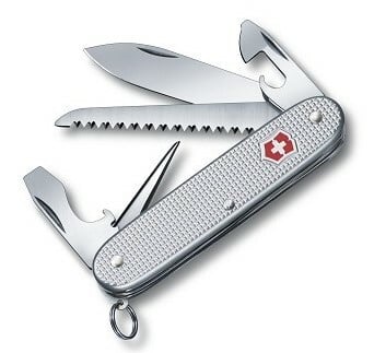 Victorinox Farmer Alox многофункционален нож 93 mm, рифлена дръжка, сребристо, 9 функции