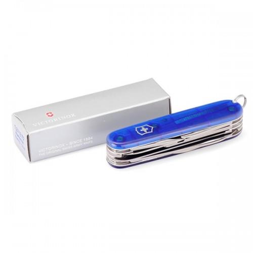 Victorinox Huntsman джобен нож 91mm, прозрачен син