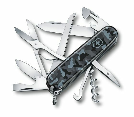 Victorinox Huntsman многофункционален нож 91 mm Navy Camo, маскировочен сиво-син, 15 функции