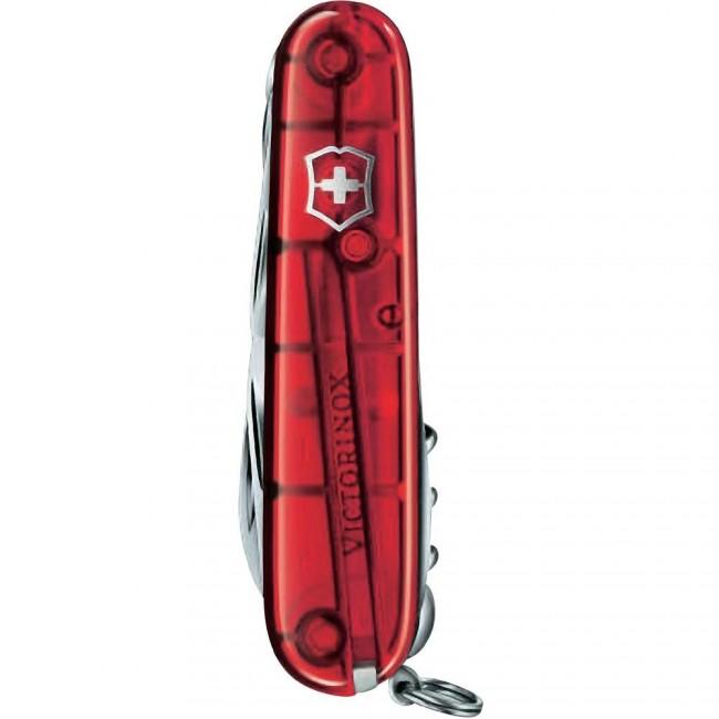 Victorinox Huntsman джобен нож 91mm, прозрачен, червен