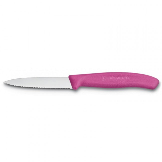 Victorinox универсален кухненски нож със зъбки, розов