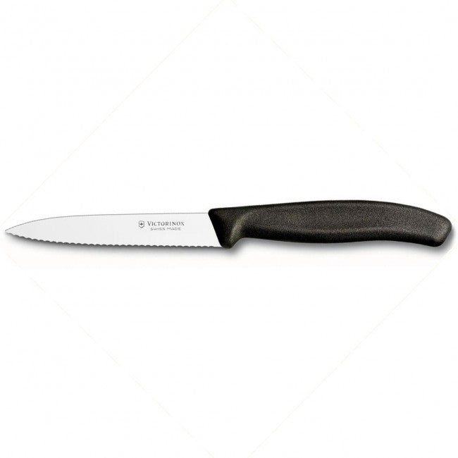 Victorinox универсален кухненски нож, назъбен черен