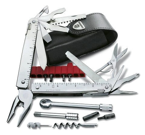 Victorinox SwissTool X Plus RATCHET многофункционален инструмент в кожен калъф