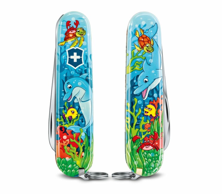 Victorinox My First Animal Edition многофункционален нож за деца, мотив с делфин, 9 функции