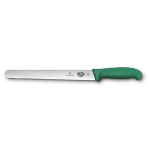 Victorinox Fibrox нож за нарязване със зъбчато острие, зелен