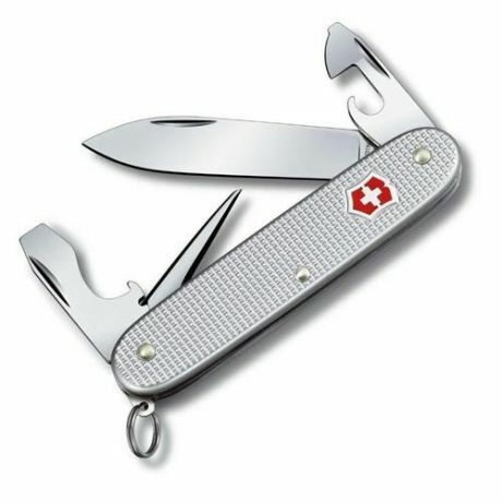 Victorinox Pioneer Alox многофункционален нож 93 mm, сребрист, назъбена дръжка, 8 функции