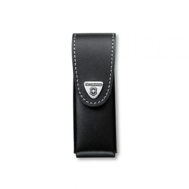 Victorinox дълго кожено калъф до 111mm, черно