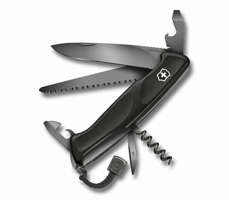 Victorinox RangerGrip 55 мултифункционален нож Onyx Black, черен монохроматичен, 12функции