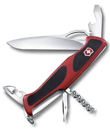 Victorinox RangerGrip 61 мултифункционален нож 130 mm, червено-черен, 11 функции