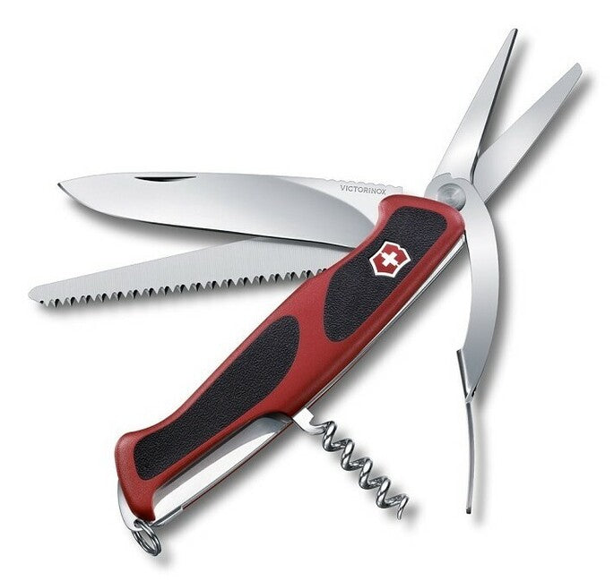 Victorinox RangerGrip 71 Gardener многофункционен нож 130 mm, черно-червен, 7 функции
