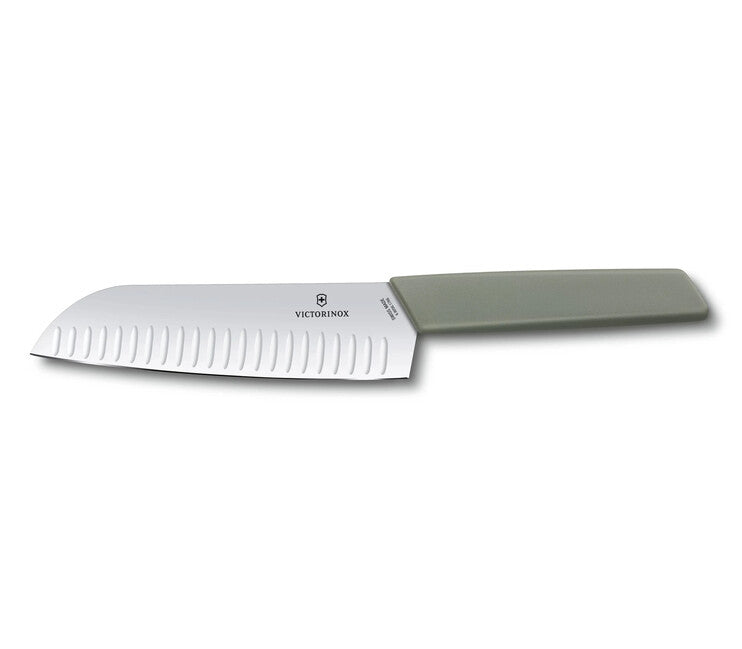 Victorinox Swiss Modern Santoku нож, маслинено зелен