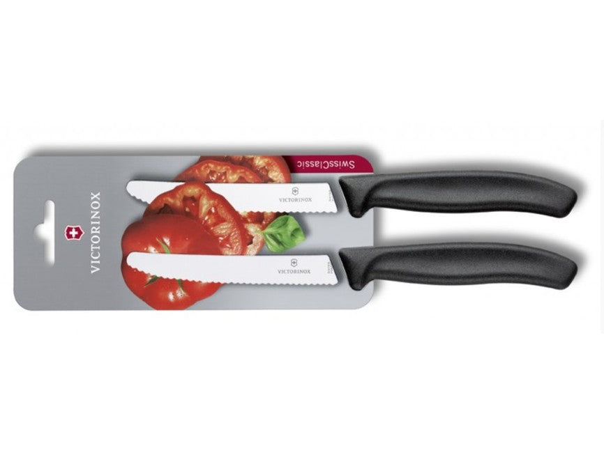 Victorinox комплект 2 ножа за домати, черни
