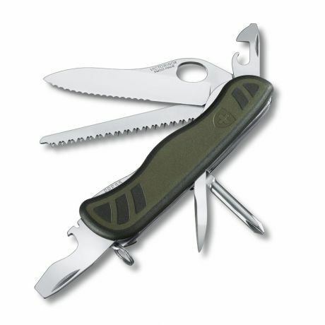 Victorinox Soldiers Knife многофункционален нож 111 мм, 10 функции, зелено-черен, блистер
