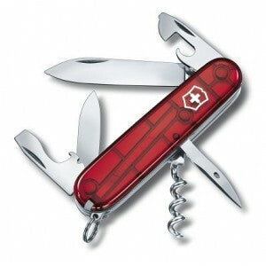 Victorinox Spartan многофункционален нож 91 mm блистер, 12 функции, прозрачна червена