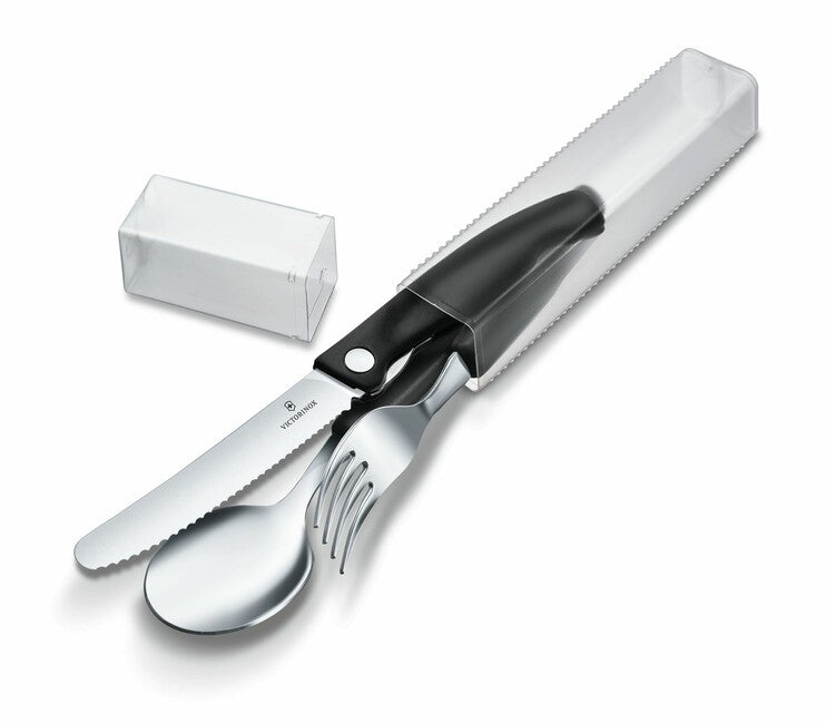Victorinox Swiss Classic комплект прибори 3-делен, черен