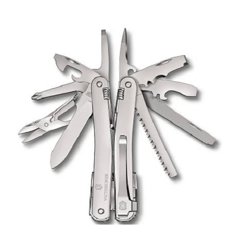 Victorinox Swiss Tool Spirit MX Clip многофункционален инструмент, сребърен, 24 функции